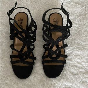 Black wedges size 11